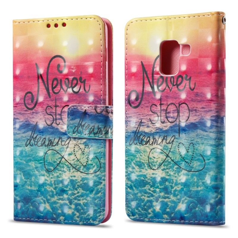 Etui Folio Samsung Galaxy A8 Nigdy Nie Przestawaj Marzyć 3D