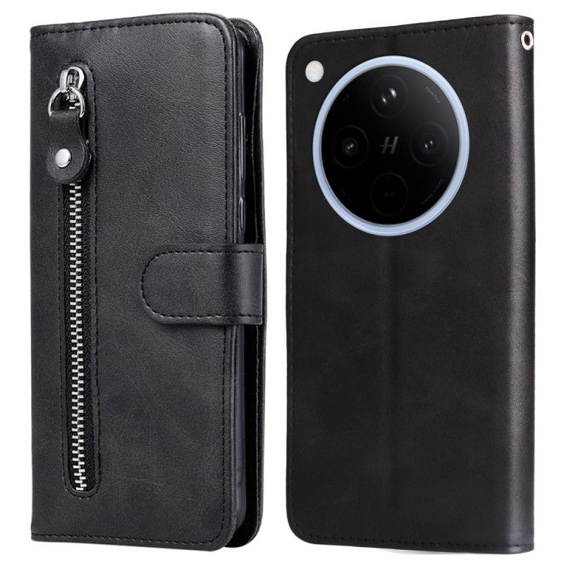 Etui Folio Do Oppo Find X8 Kieszeń Na Zamek Błyskawiczny
