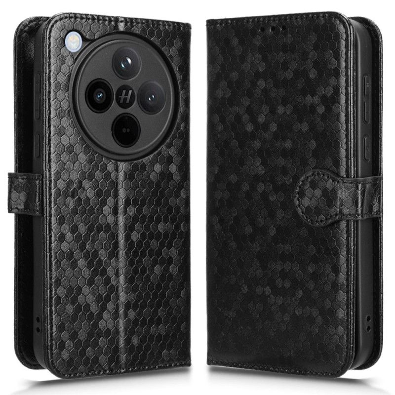 Etui Folio Oppo Find X8 Błyszczące Kropki Na Pasku