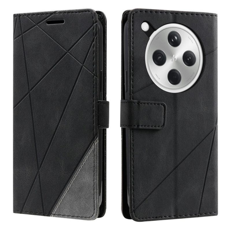 Etui Folio Oppo Find X8 Dwukolorowy Wzór W Paski Etui Ochronne