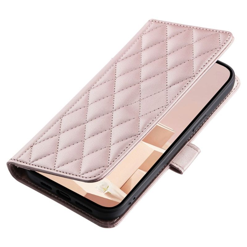 Etui Folio Oppo Find X8 Pikowane Z Paskiem I Na Ramię Pasek Etui Ochronne