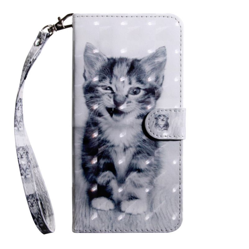 Etui Folio Samsung Galaxy A51 5G Czarno-Biały Cat
