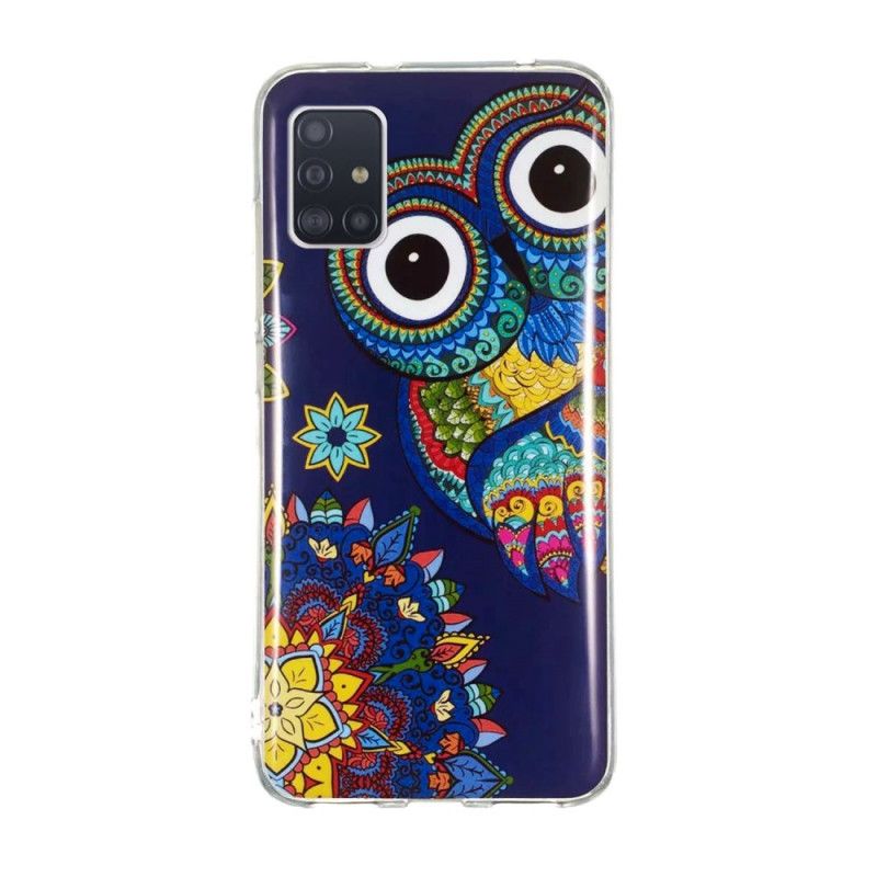 Etui Samsung Galaxy A51 5G Fluorescencyjna Sowa Mandala