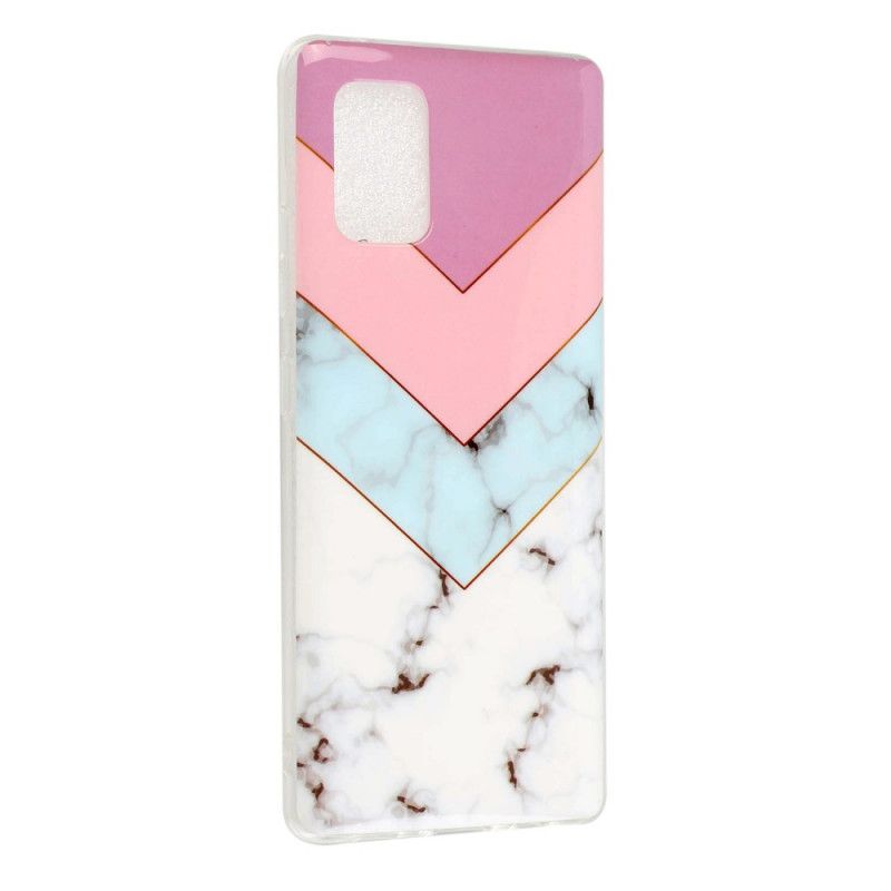 Etui Samsung Galaxy A51 5G Kolorowy Marmur Glamour Etui Ochronne