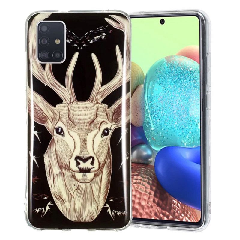 Etui Samsung Galaxy A51 5G Majestatyczny Fluorescencyjny Jeleń