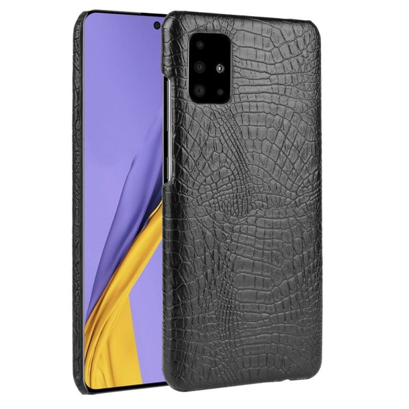 Futerały Samsung Galaxy A51 5G Czerwony Czarny Efekt Skóry Krokodyla