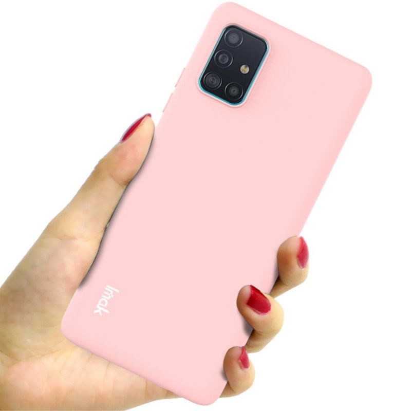 Futerały Samsung Galaxy A51 5G Czerwony Czarny Etui na Telefon Seria Imak Uc-2 Wyczuwająca Kolory