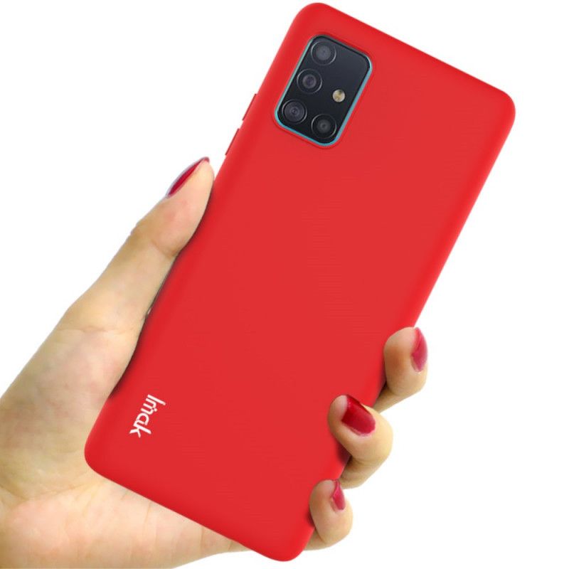 Futerały Samsung Galaxy A51 5G Czerwony Czarny Etui na Telefon Seria Imak Uc-2 Wyczuwająca Kolory