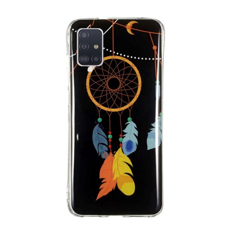 Futerały Samsung Galaxy A51 5G Żółty Czarny Etui na Telefon Unikalny Fluorescencyjny Łapacz Snów