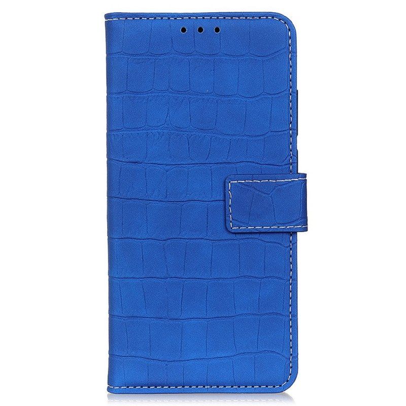 Etui Folio do Oppo Reno 7 Styl Skóry Krokodyla