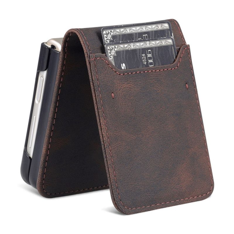 Etui Samsung Galaxy Z Flip 3 5g Skórzany Uchwyt Na Karty I Pasek Azns Etui Ochronne