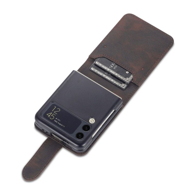 Etui Samsung Galaxy Z Flip 3 5g Skórzany Uchwyt Na Karty I Pasek Azns Etui Ochronne
