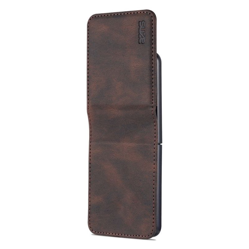 Etui Samsung Galaxy Z Flip 3 5g Skórzany Uchwyt Na Karty I Pasek Azns Etui Ochronne