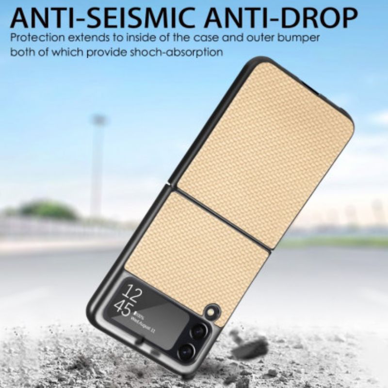 Futerały Samsung Galaxy Z Flip 3 5g Etui Na Telefon Teksturowane Włókno Węglowe