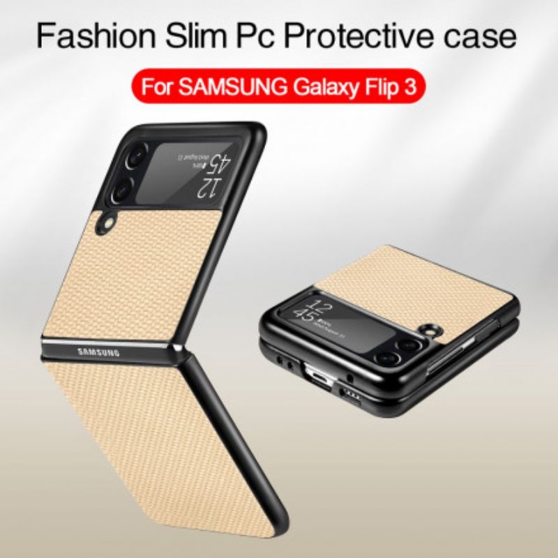 Futerały Samsung Galaxy Z Flip 3 5g Etui Na Telefon Teksturowane Włókno Węglowe