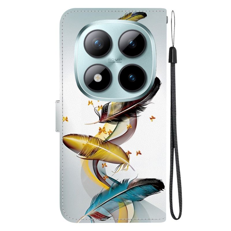 Etui Folio Do Xiaomi Redmi Note 15 Pro Plus 5g Kolorowe Pióra