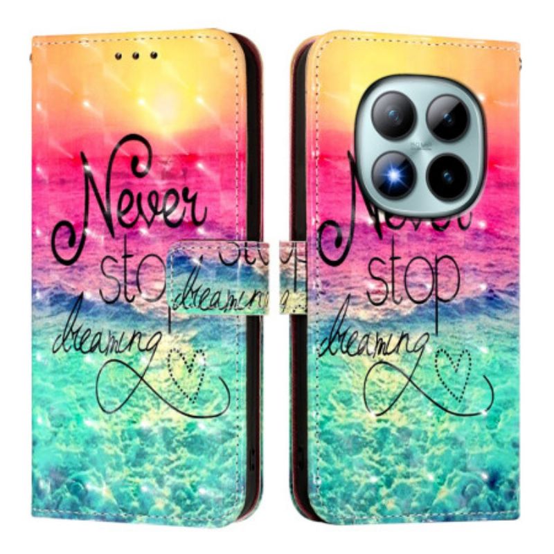 Etui Folio Do Xiaomi Redmi Note 15 Pro Plus 5g Nigdy Nie Przestawaj Marzyć