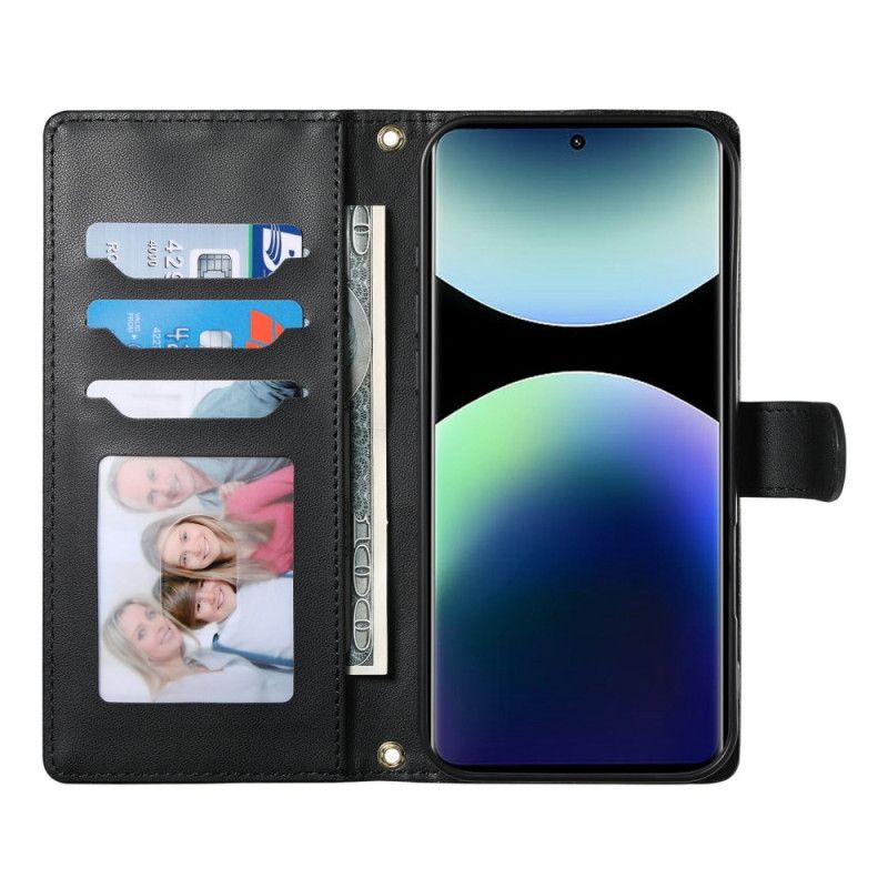 Etui Folio Do Xiaomi Redmi Note 15 Pro Plus 5g Pikowane Z Paskami