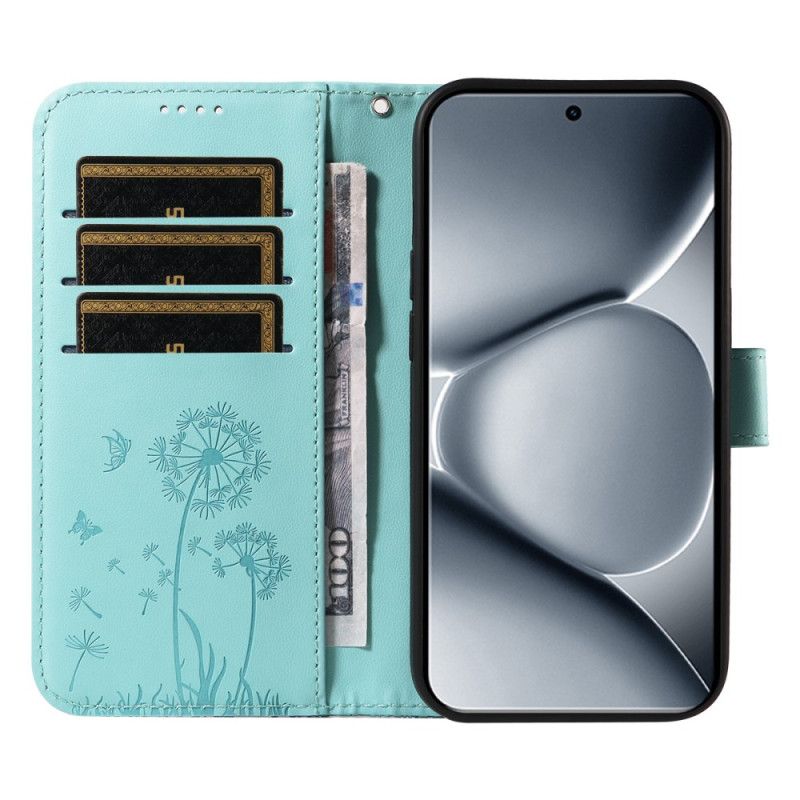 Etui Folio Do Xiaomi Redmi Note 15 Pro Plus 5g Wzór Dmuchawca I Pasek