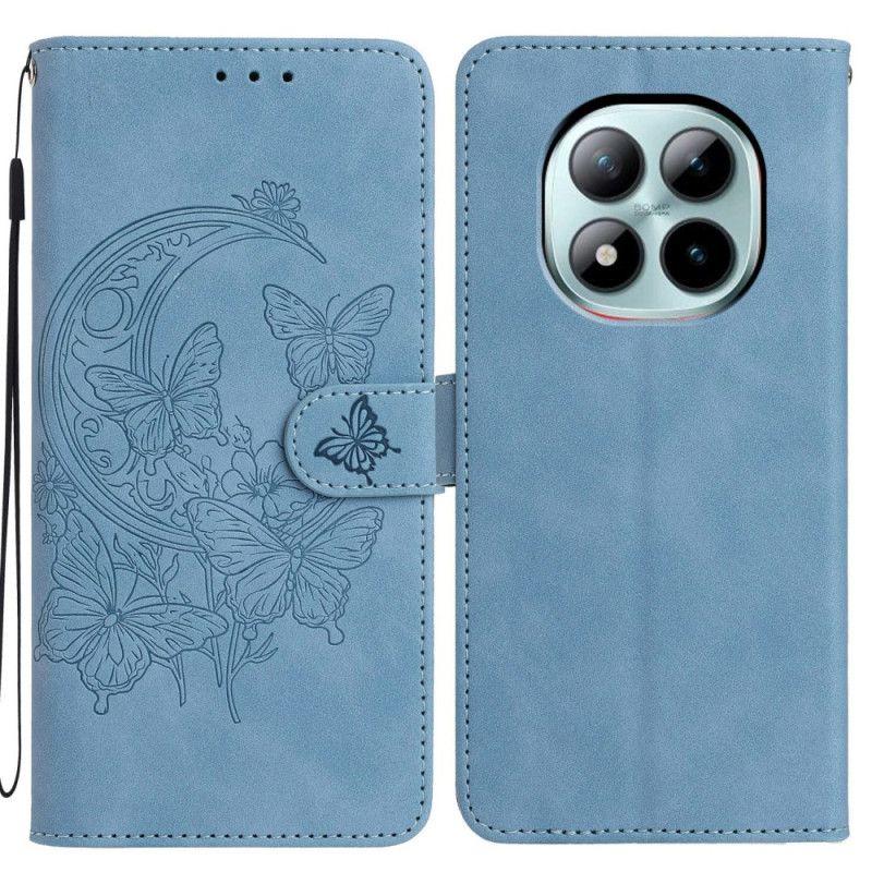 Etui Folio Do Xiaomi Redmi Note 15 Pro Plus 5g Wzór Motyla I Kwiatów