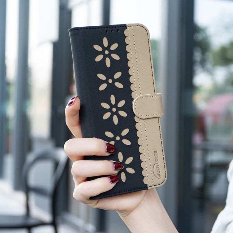 Etui Folio Xiaomi Redmi Note 15 Pro Plus 5g Binfen Color Wzór Kwiatowy Etui Ochronne