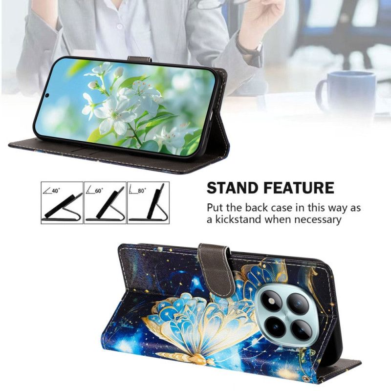 Etui Folio Xiaomi Redmi Note 15 Pro Plus 5g Duży Motyl