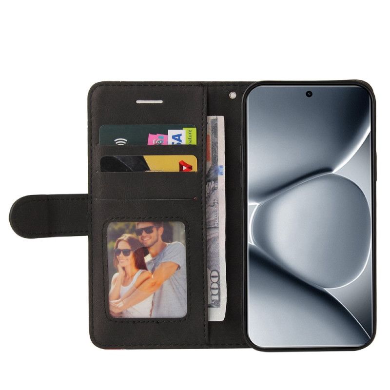 Etui Folio Xiaomi Redmi Note 15 Pro Plus 5g Dwukolorowy Falisty Etui Ochronne