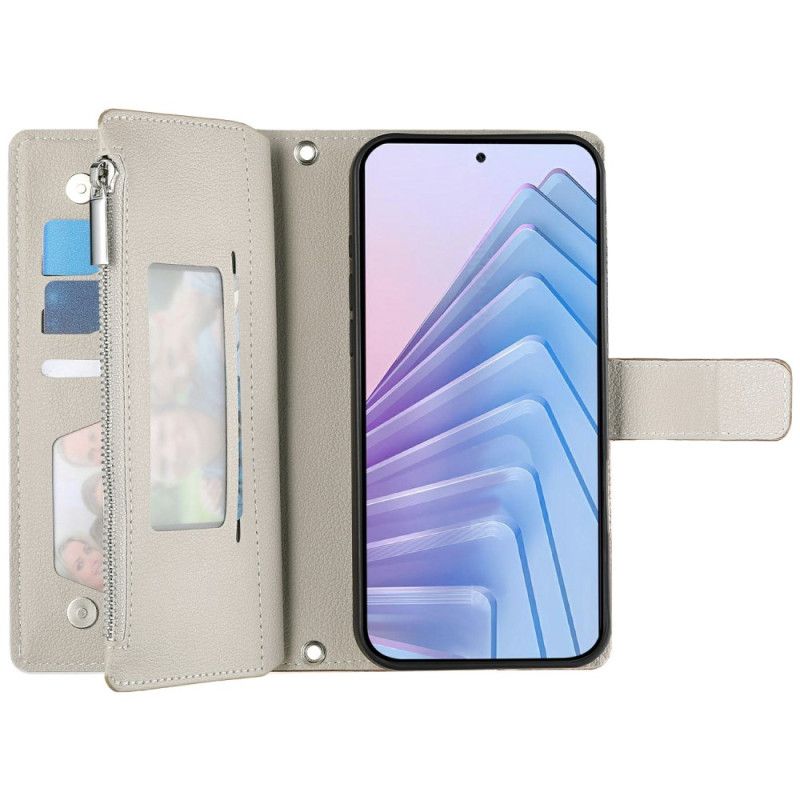 Etui Folio Xiaomi Redmi Note 15 Pro Plus 5g Dwukolorowy Z Paskami Etui Ochronne