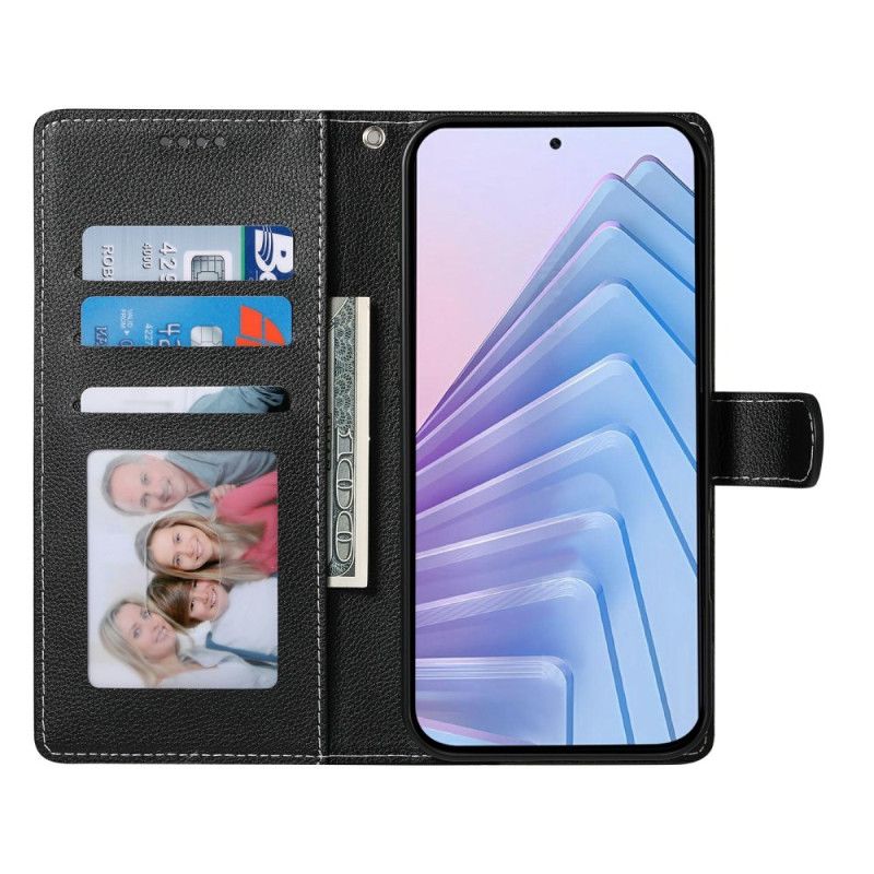 Etui Folio Xiaomi Redmi Note 15 Pro Plus 5g Gładka Sztuczna Skóra Etui Ochronne