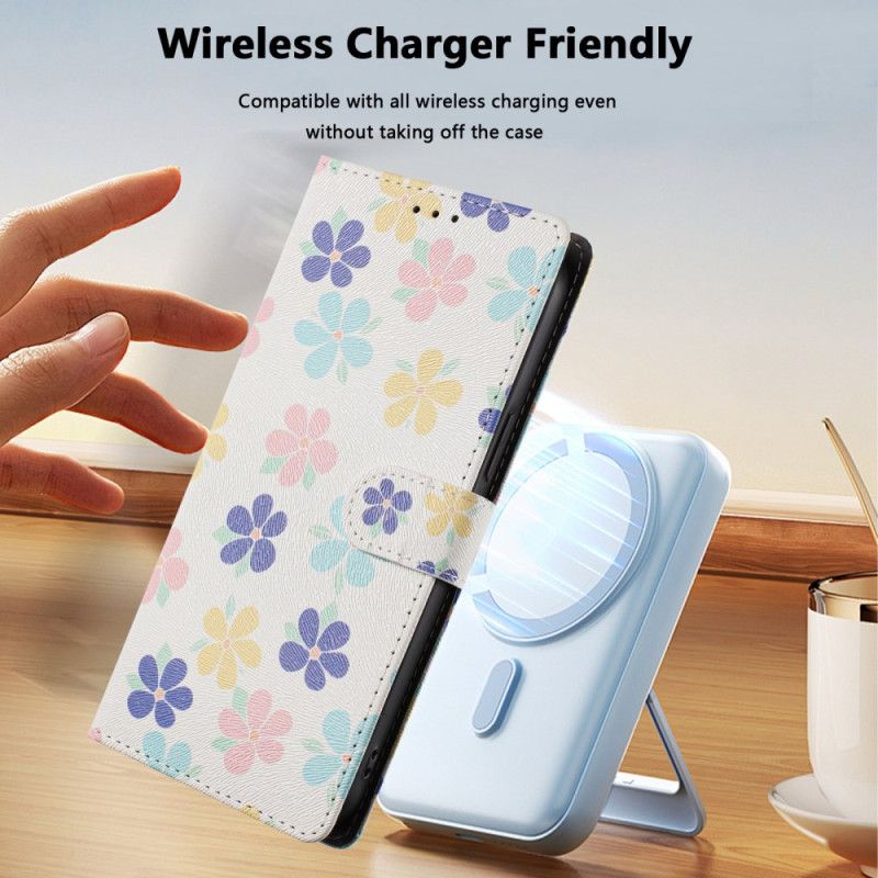 Etui Folio Xiaomi Redmi Note 15 Pro Plus 5g Małe Kwiaty Etui Ochronne