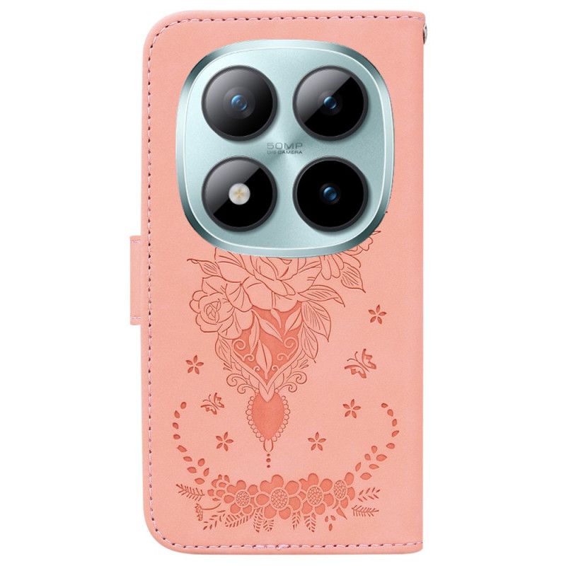 Etui Folio Xiaomi Redmi Note 15 Pro Plus 5g Motyle I Róże