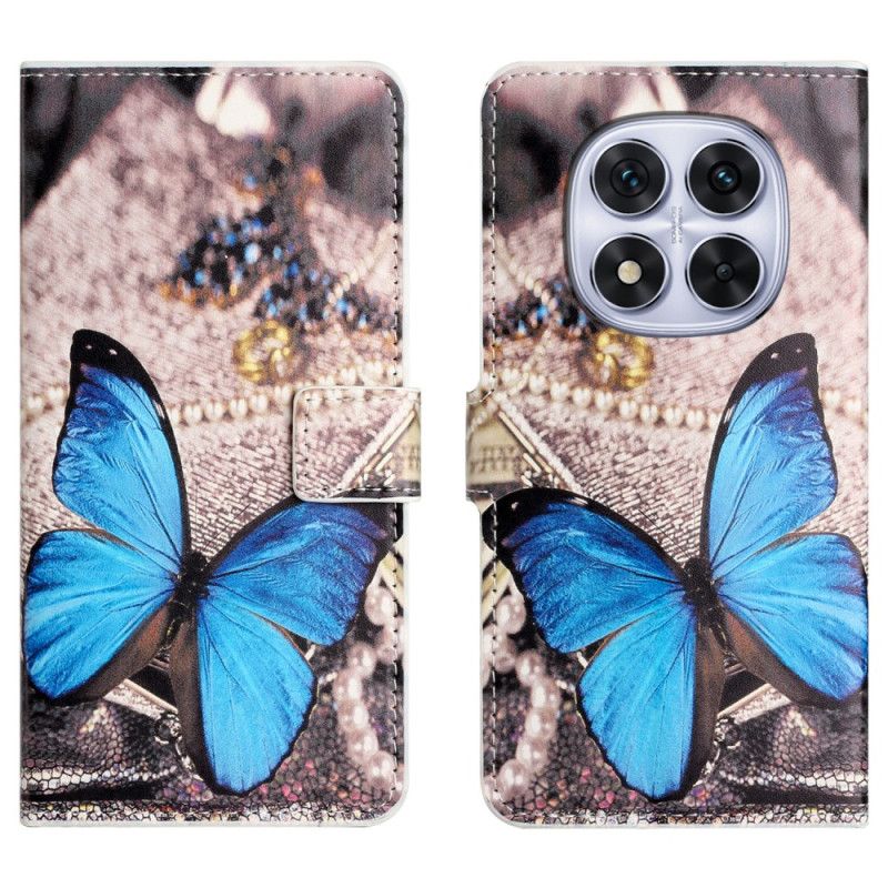 Etui Folio Xiaomi Redmi Note 15 Pro Plus 5g Niebieski Motyl