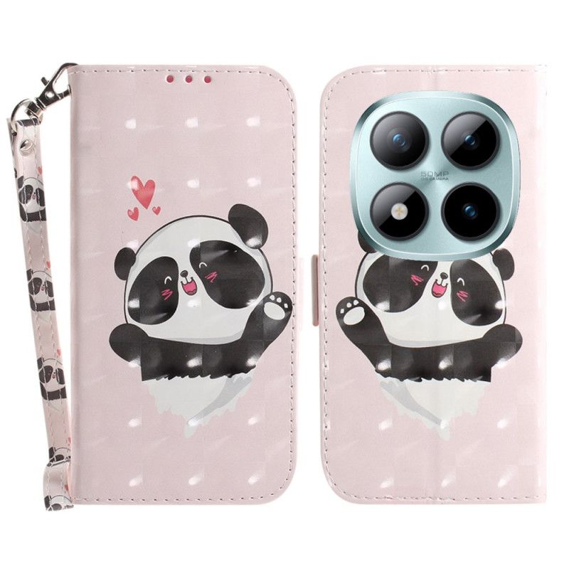 Etui Folio Xiaomi Redmi Note 15 Pro Plus 5g Panda Love Ze Smyczką