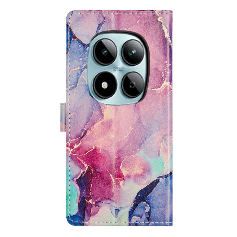 Etui Folio Xiaomi Redmi Note 15 Pro Plus 5g Różowo-zielony Marmur