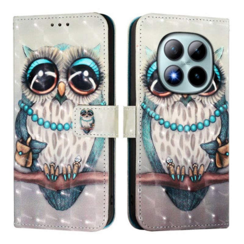 Etui Folio Xiaomi Redmi Note 15 Pro Plus 5g Szara Sowa