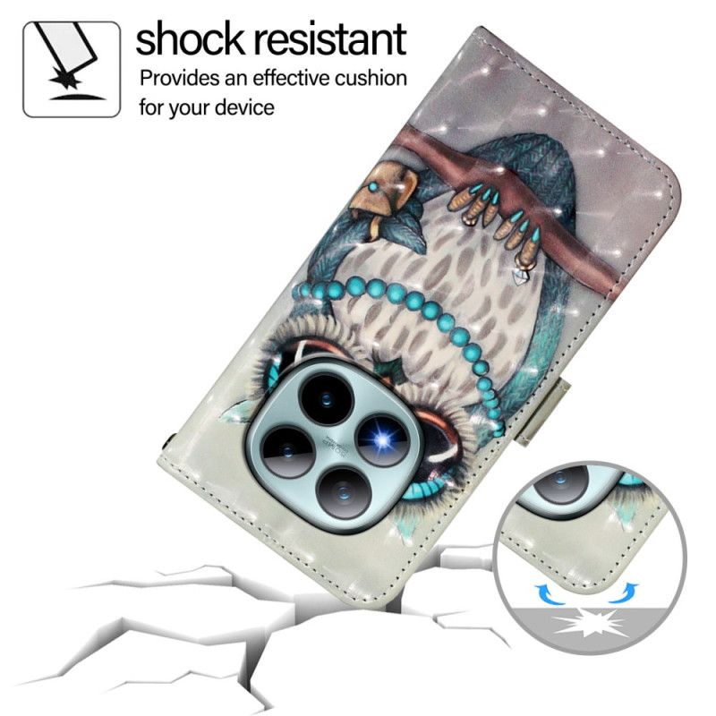 Etui Folio Xiaomi Redmi Note 15 Pro Plus 5g Szara Sowa