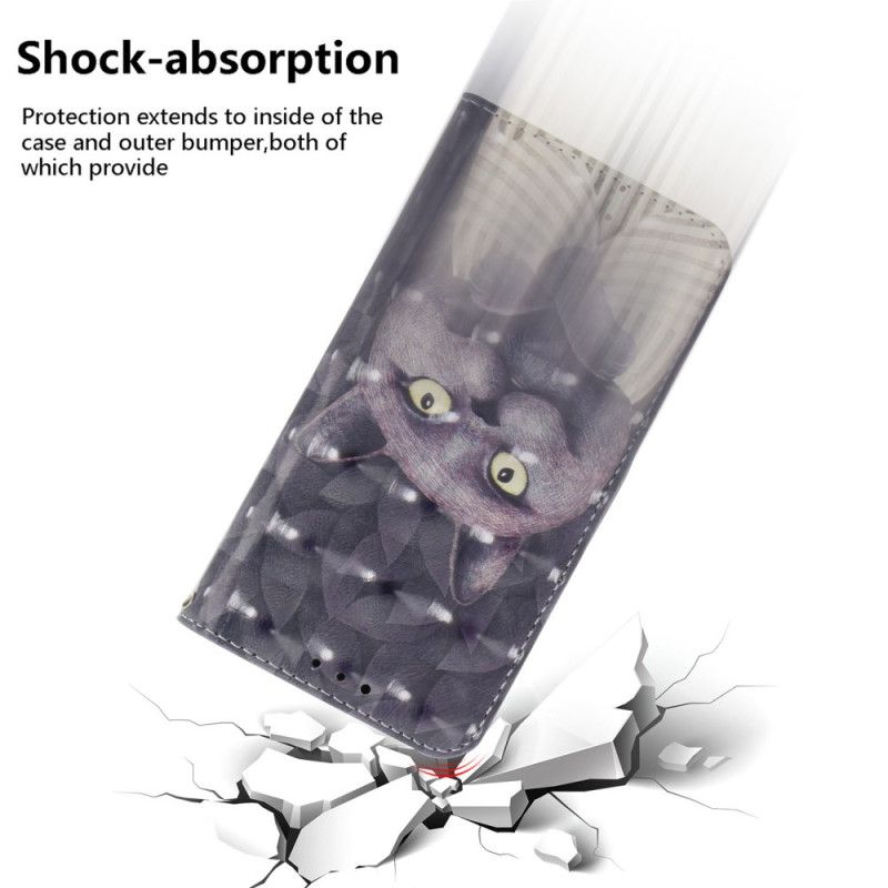 Etui Folio Xiaomi Redmi Note 15 Pro Plus 5g Szary Kot Z Paskiem Etui Ochronne