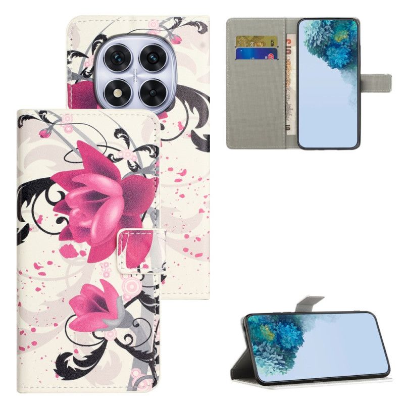 Etui Folio Xiaomi Redmi Note 15 Pro Plus 5g Wzór Lotosu Etui Ochronne