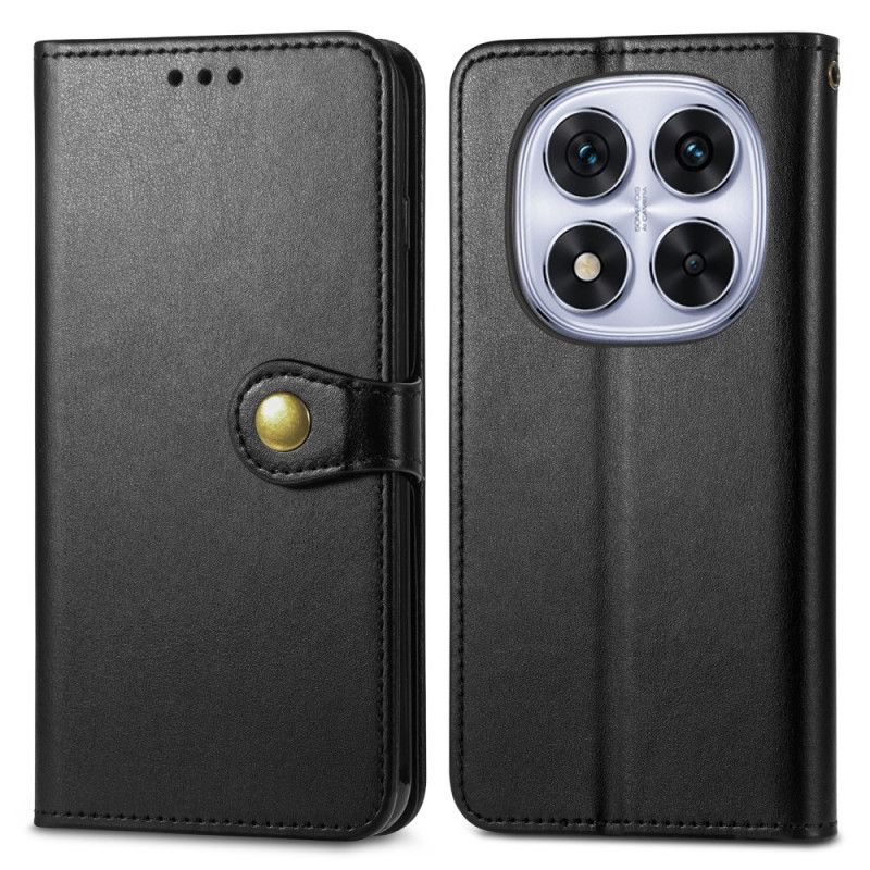 Etui Folio Xiaomi Redmi Note 15 Pro Plus 5g Złote Zapięcie