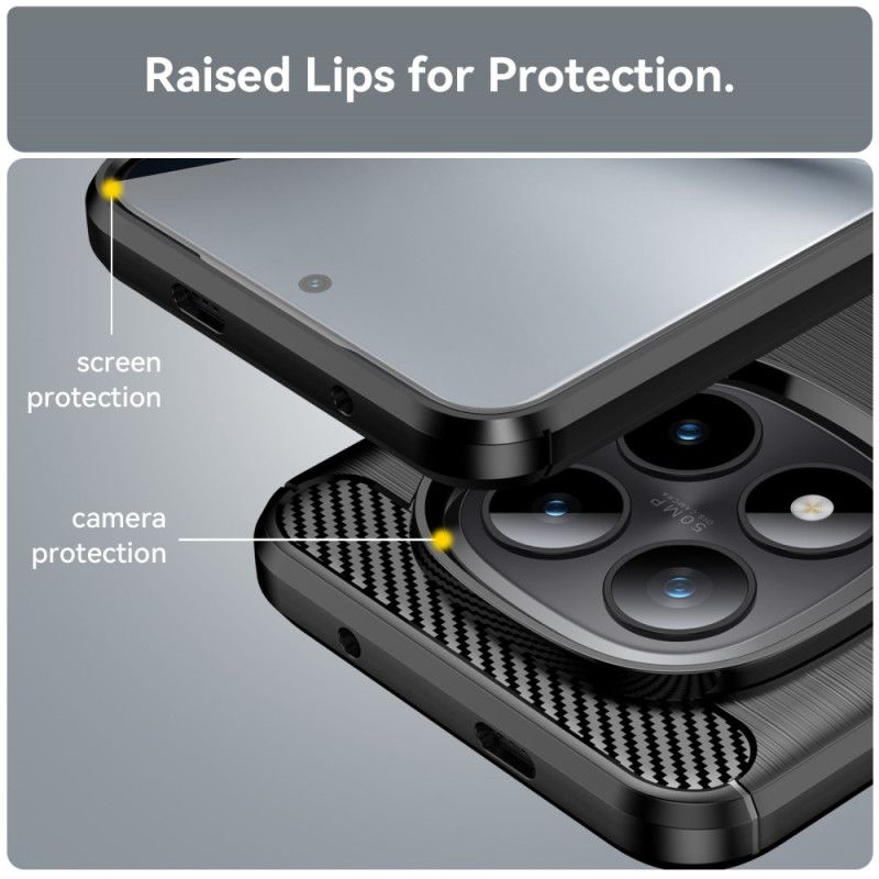 Etui Xiaomi Redmi Note 15 Pro Plus 5g Szczotkowane Włókno Węglowe Etui Ochronne