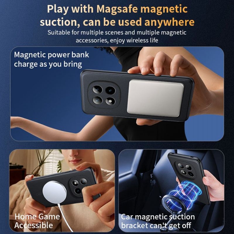 Futerały Xiaomi Redmi Note 15 Pro Plus 5g Etui Na Telefon Magnetyczny Efekt Skóry