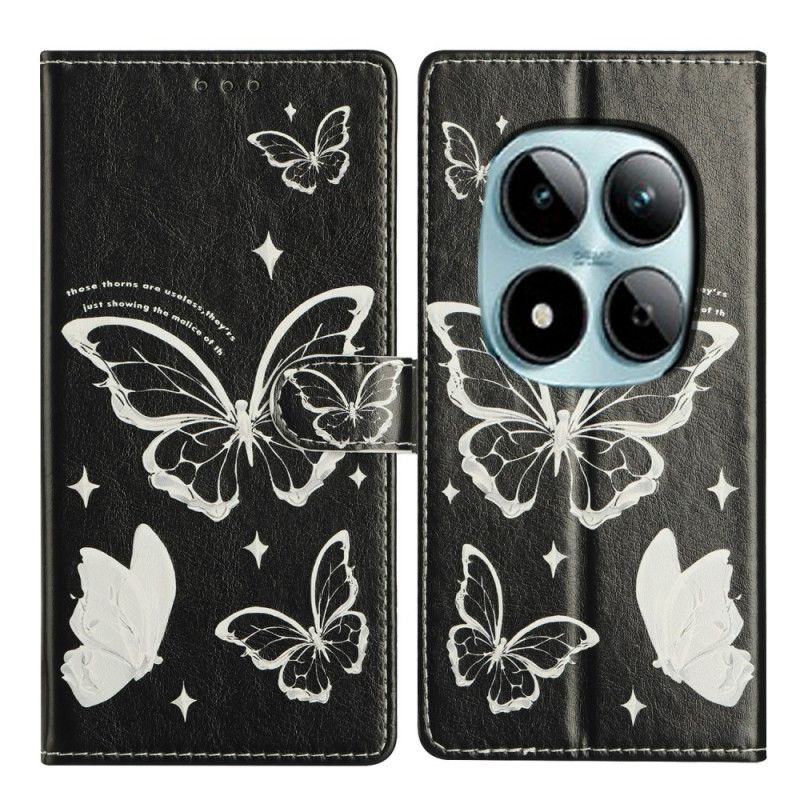 Obudowa Xiaomi Redmi Note 15 Pro Plus 5g Etui Na Telefon CZarno-białe Motyle