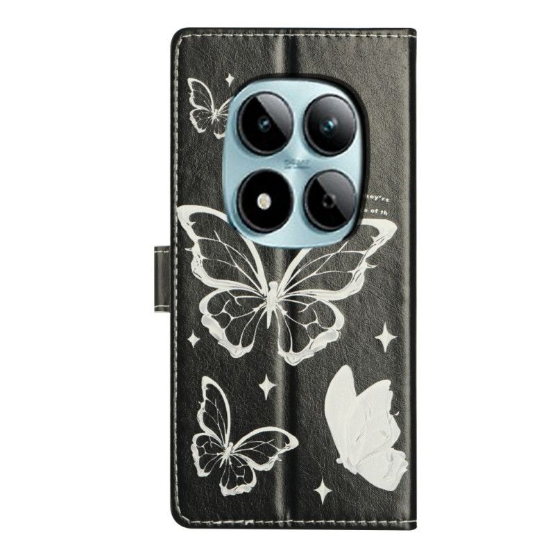 Obudowa Xiaomi Redmi Note 15 Pro Plus 5g Etui Na Telefon CZarno-białe Motyle