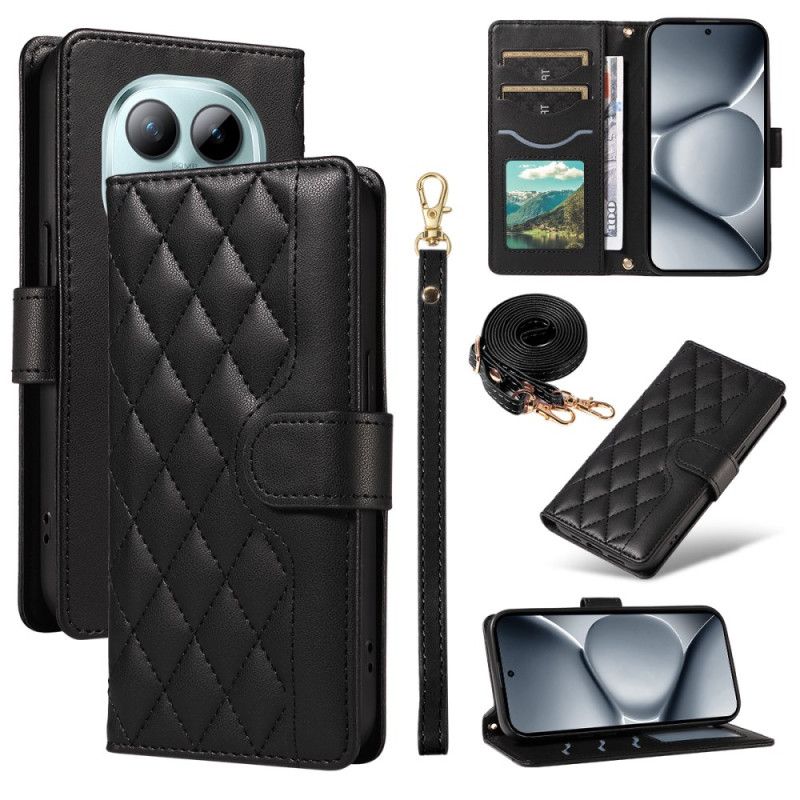 Obudowa Xiaomi Redmi Note 15 Pro Plus 5g Etui Na Telefon Pikowane Z Paskiem I Paskiem Na Ramię