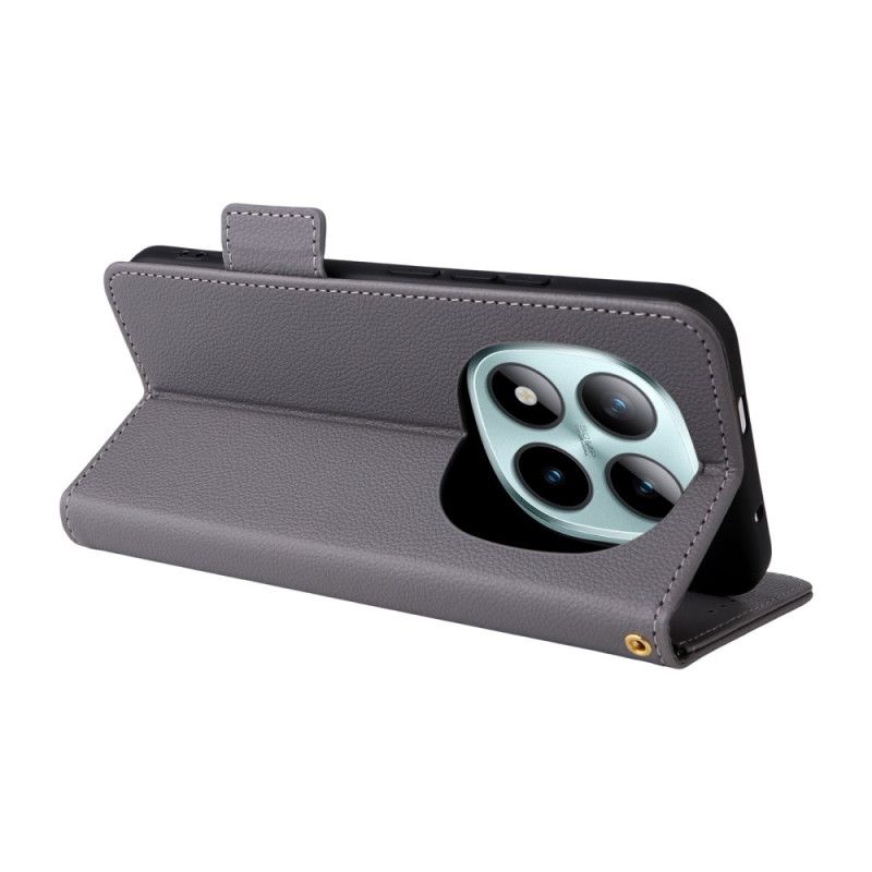 Obudowa Xiaomi Redmi Note 15 Pro Plus 5g Etui Na Telefon Sztuczna Skóra Liczi Z Paskiem