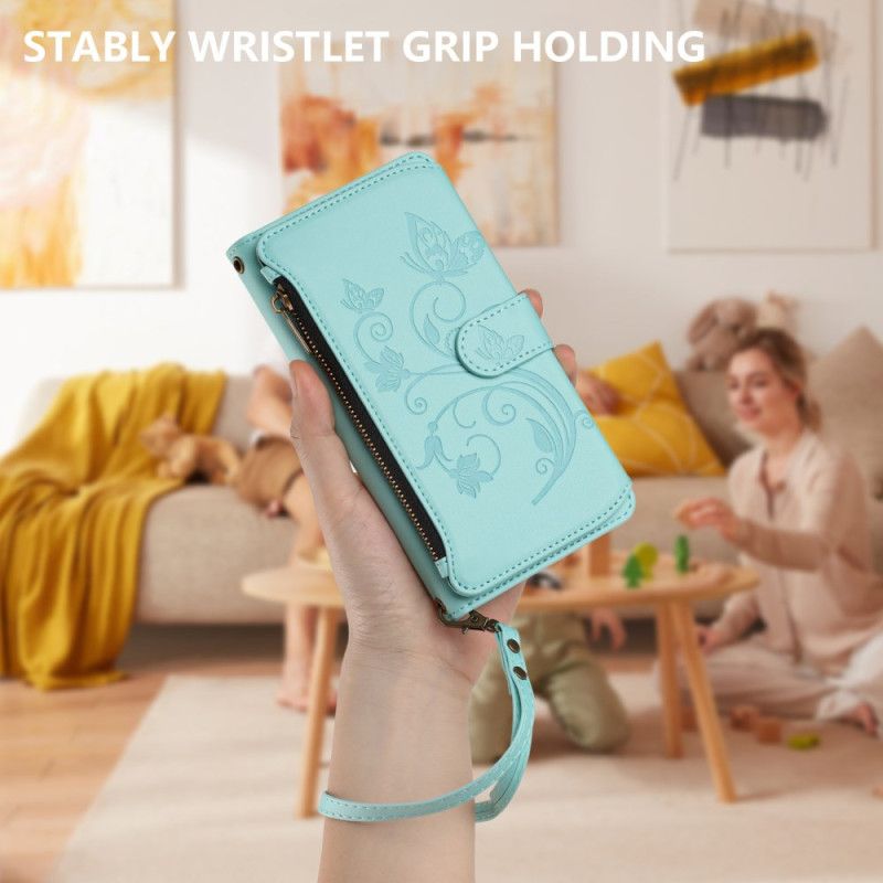 Skórzany Futerał Xiaomi Redmi Note 15 Pro Plus 5g Etui Na Telefon Kwiatowy Portfel