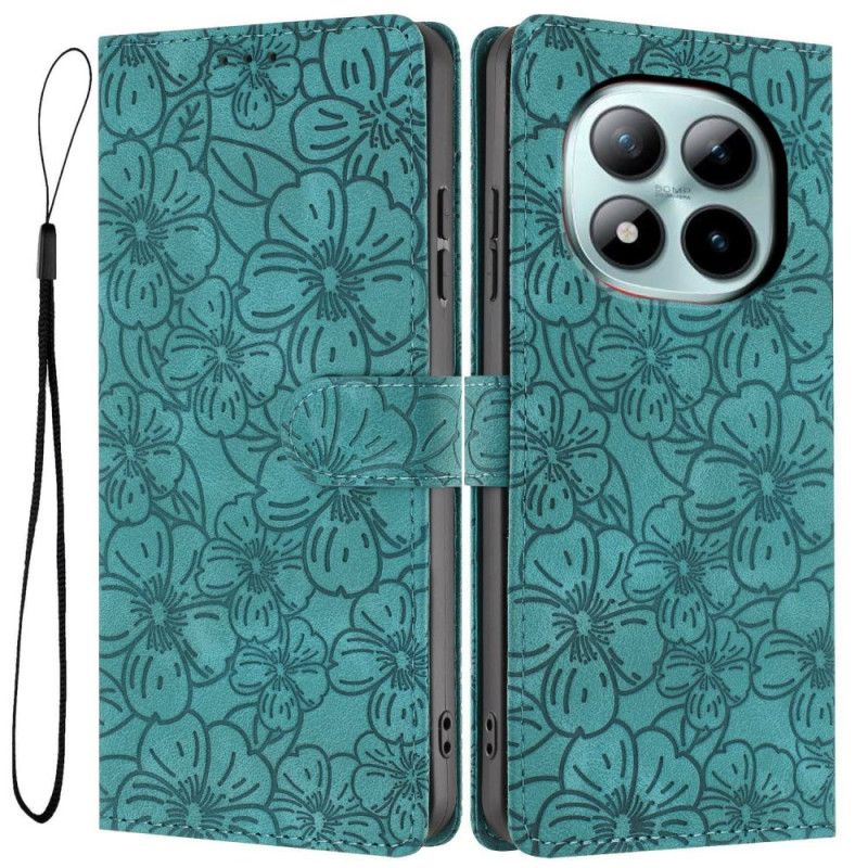 Skórzany Futerał Xiaomi Redmi Note 15 Pro Plus 5g Etui Na Telefon Kwiaty Wiśni