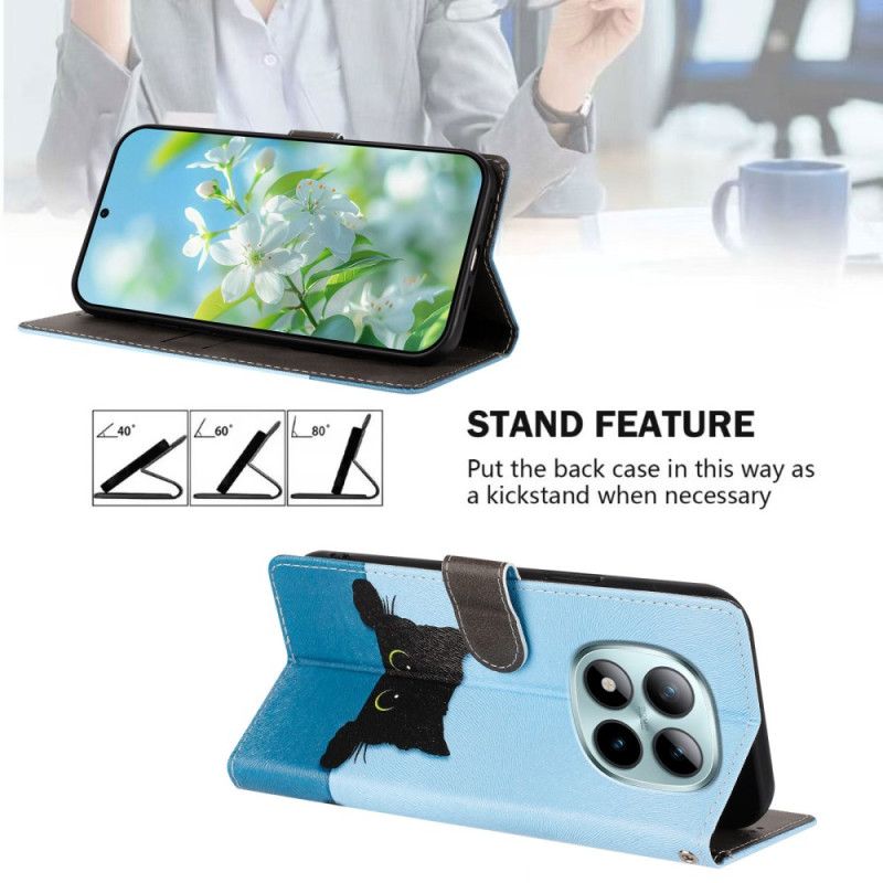 Skórzany Futerał Xiaomi Redmi Note 15 Pro Plus 5g Etui Na Telefon Mały Kotek