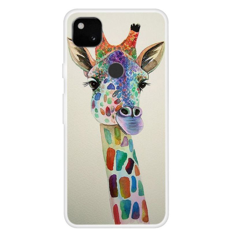 Futerały Google Pixel 4a Etui na Telefon Kolorowa Żyrafa