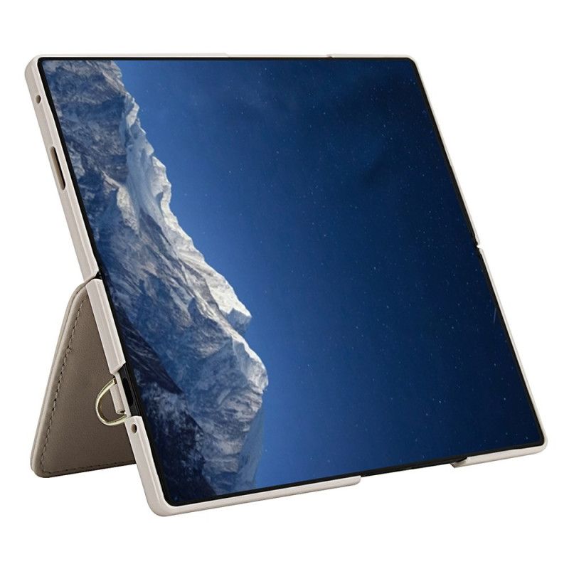 Etui Do Samsung Galaxy Z Fold 7 Uchwyt Na Karty I Podstawka Z Motywem Kwiatowym 3d